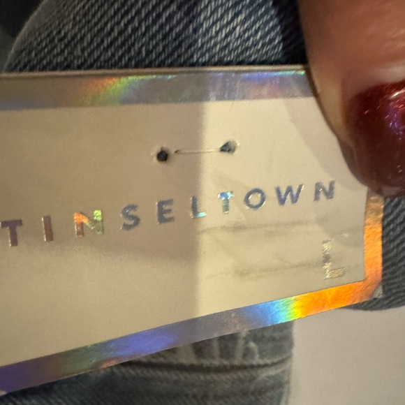 Tinseltown Light Blue Denim Jean mini skirt NWT - Picture 5 of 10